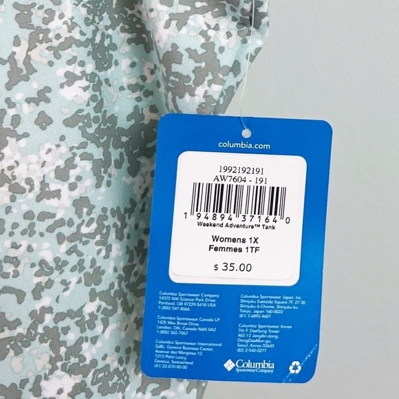 NWT Columbia Weekend Adventure™ Tank - Plus Size Chalk Dotty Disguise - Picture 8 of 8